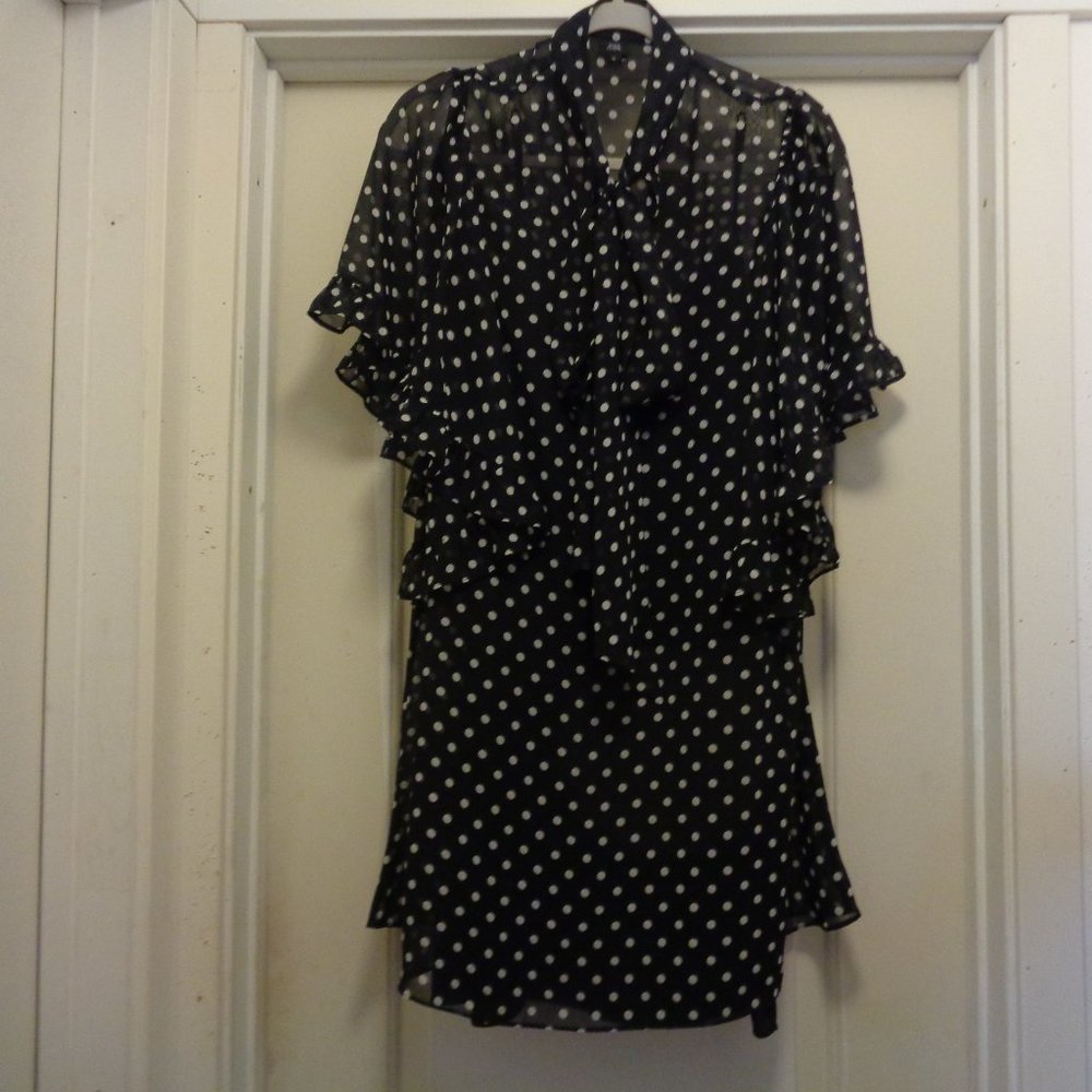 DARLING IN DOTS RIVER ISLAND RUFFLES BOW DRESS 12